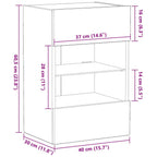 Conjunto de mueble de TV 2 pcs Negro 40 x 30 x 60,5 cm