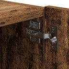 Mueble de TV Montado en la Pared con LED 2 pcs Madera vieja
