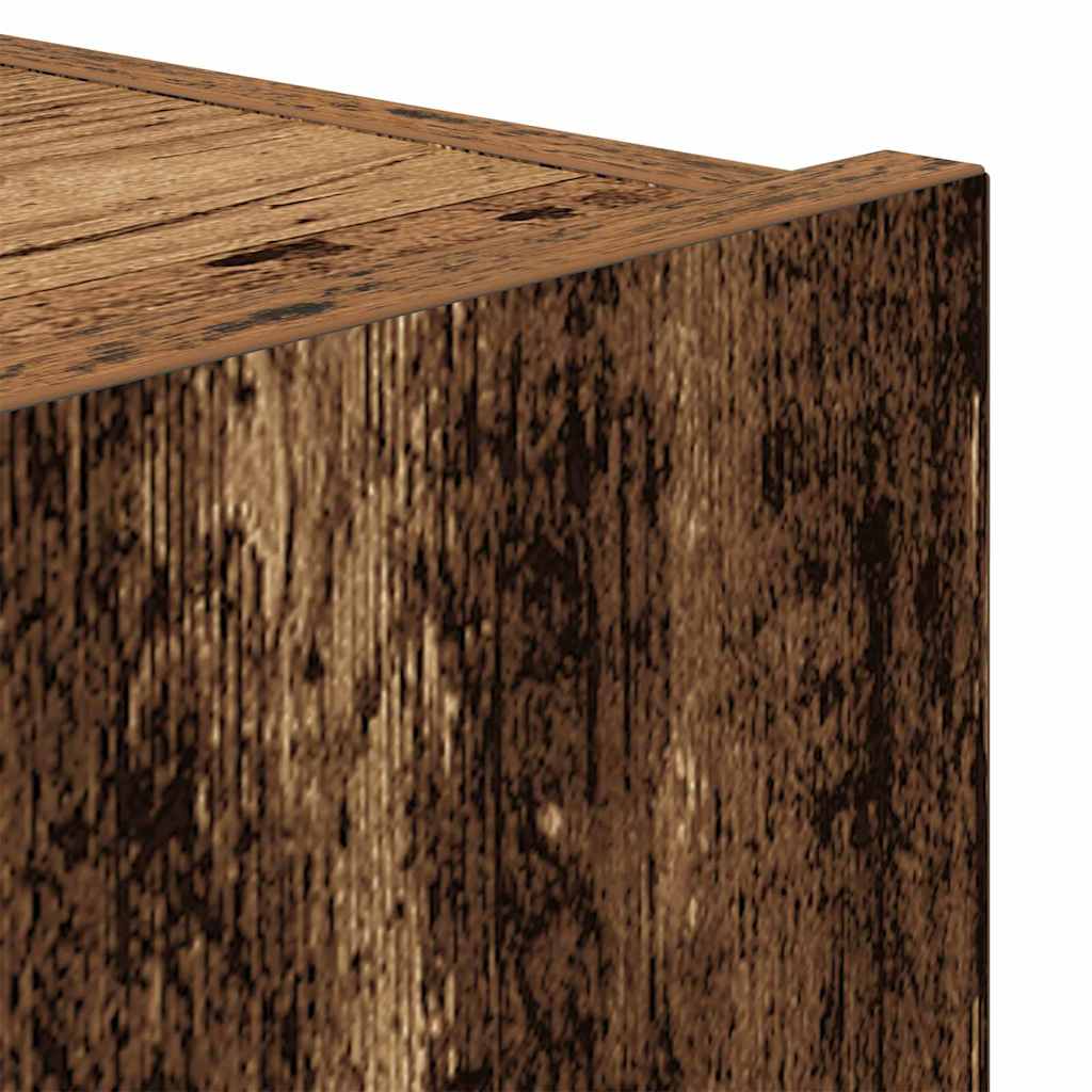 Mueble de TV Montado en la Pared con LED 2 pcs Madera vieja
