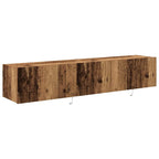 Mueble de TV Montado en la Pared con LED 2 pcs Madera vieja