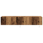 Mueble de TV Montado en la Pared con LED 2 pcs Madera vieja