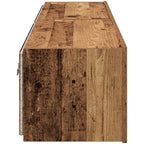 Mueble de TV Montado en la Pared con LED 2 pcs Madera vieja