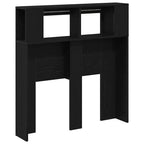 Cabecero LED con estante Roble Negro 100 x 18,5 x 103,5 cm