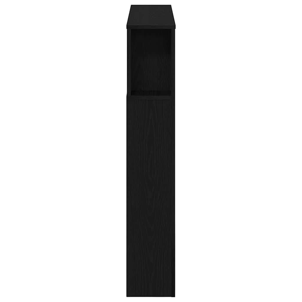 Cabecero LED con estante Roble Negro 100 x 18,5 x 103,5 cm