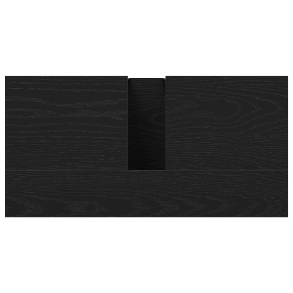 Mueble de lavabo para baño Roble Negro 60 x 30 x 60 cm