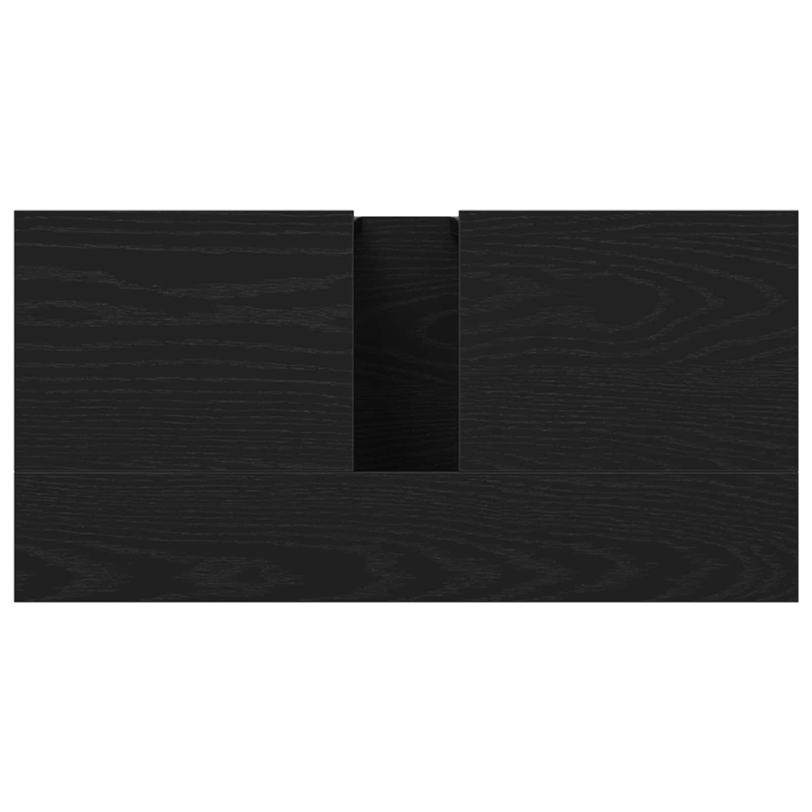 Mueble de lavabo para baño Roble Negro 60 x 30 x 60 cm