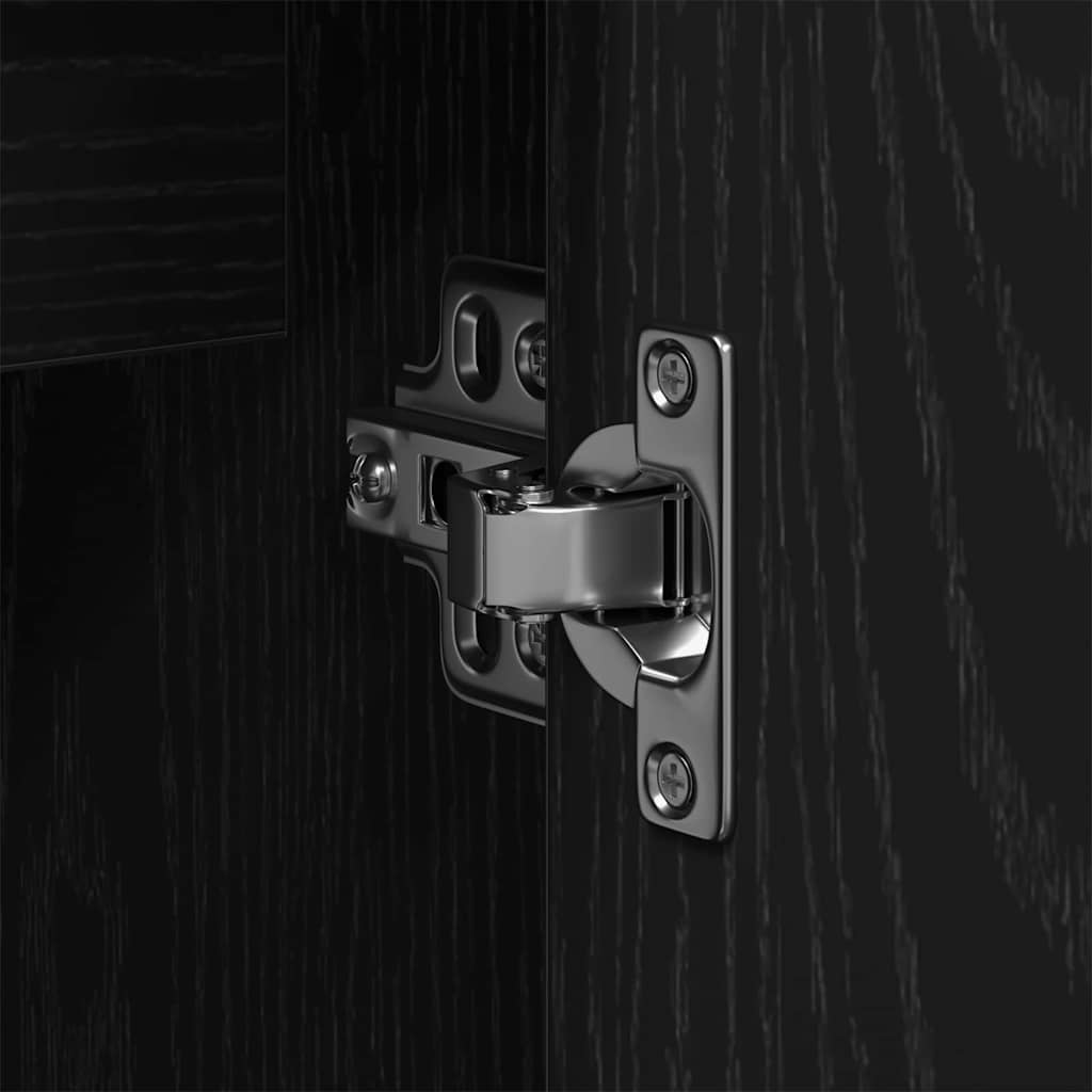 Gabinete de Lavabo para Baño Roble Negro 60 x 30 x 60 cm