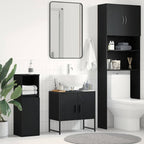 Gabinete de Lavabo para Baño Roble Negro 60 x 30 x 60 cm