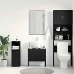 Gabinete de Lavabo para Baño Roble Negro 60 x 30 x 60 cm