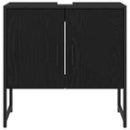Gabinete de Lavabo para Baño Roble Negro 60 x 30 x 60 cm