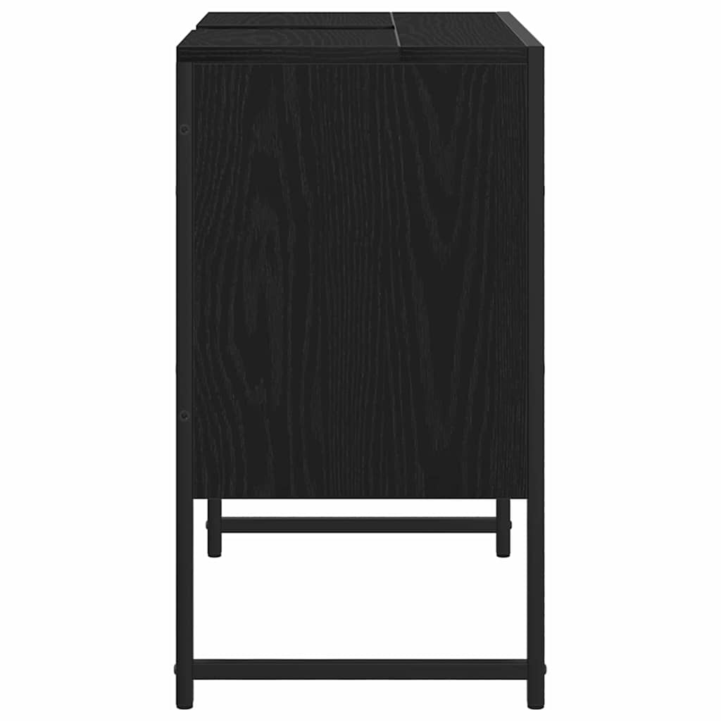 Gabinete de Lavabo para Baño Roble Negro 60 x 30 x 60 cm