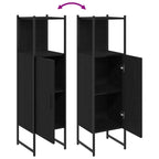 Juego de muebles de baño Roble Negro 33 x 33 x 120,5 cm