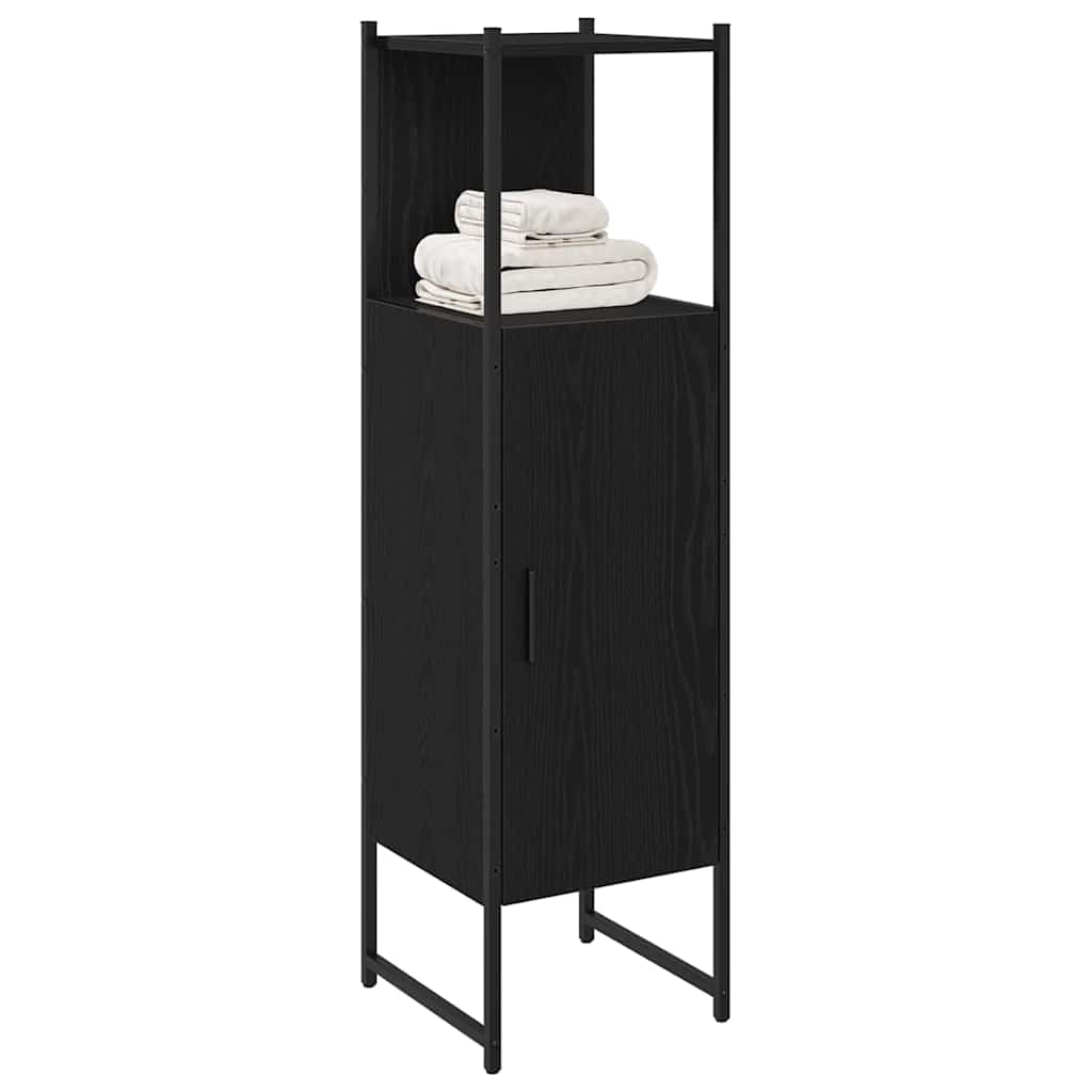 Juego de muebles de baño Roble Negro 33 x 33 x 120,5 cm