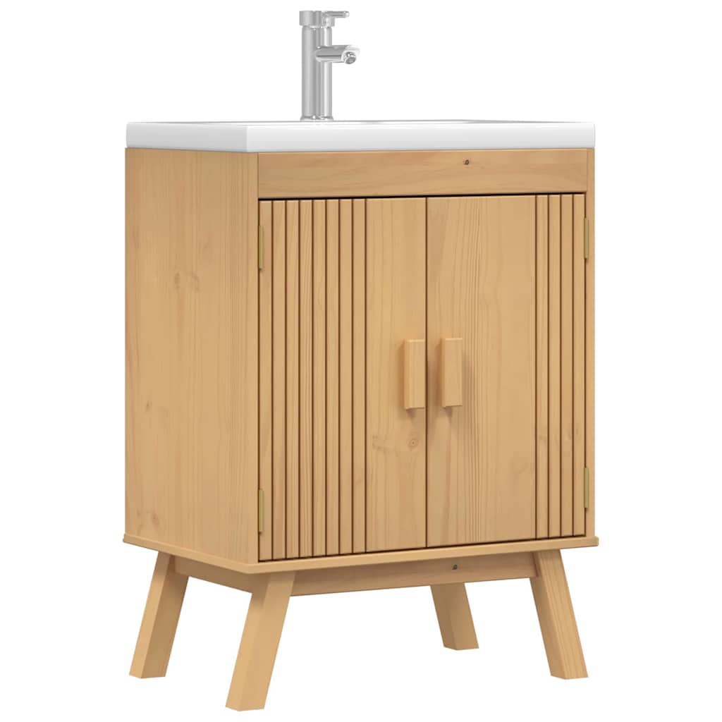 Armario Base Olden Marrón 60 x 40 x 80 cm Madera maciza de Pino