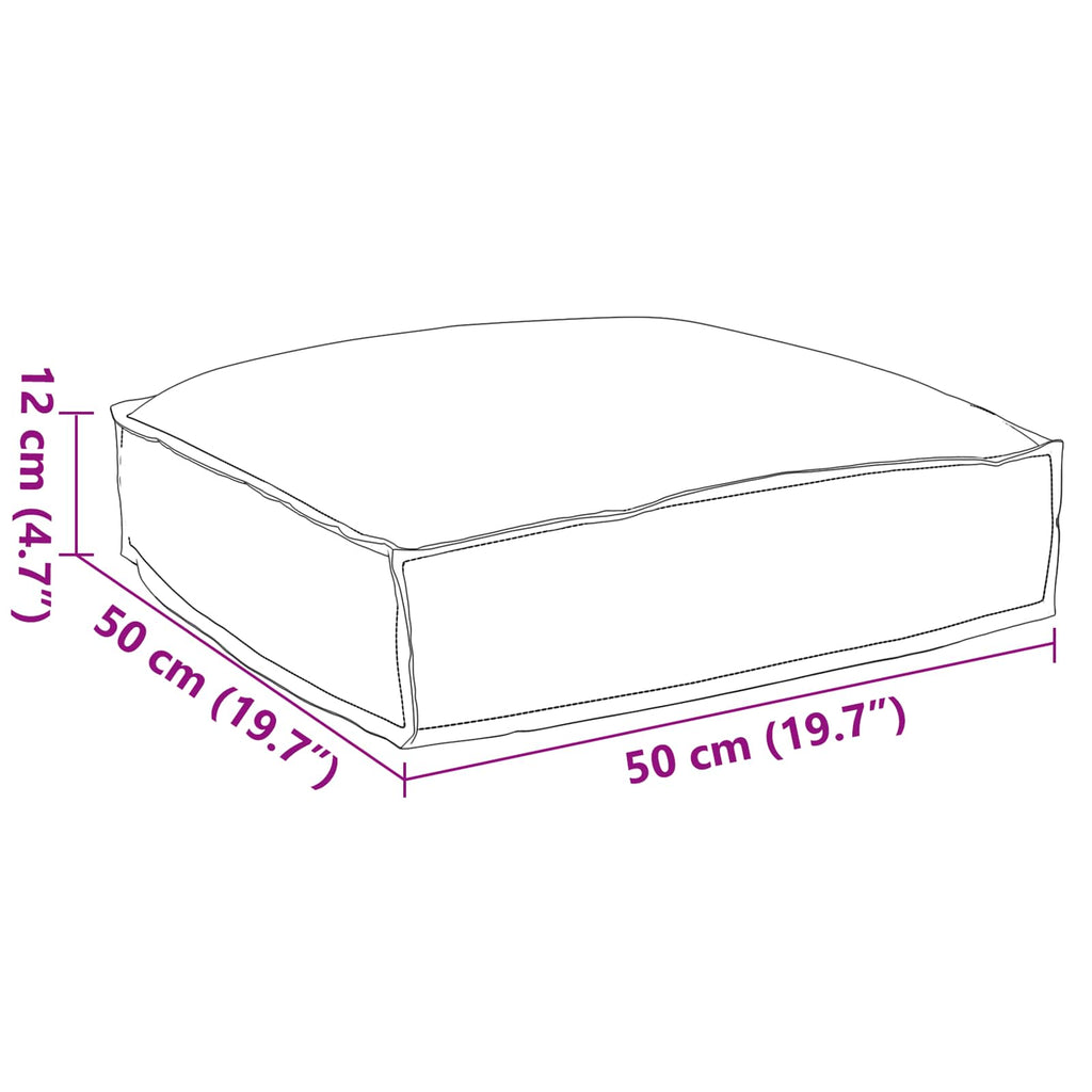 Cojín Antracita 50 x 50 x 12 cm Tela Oxford