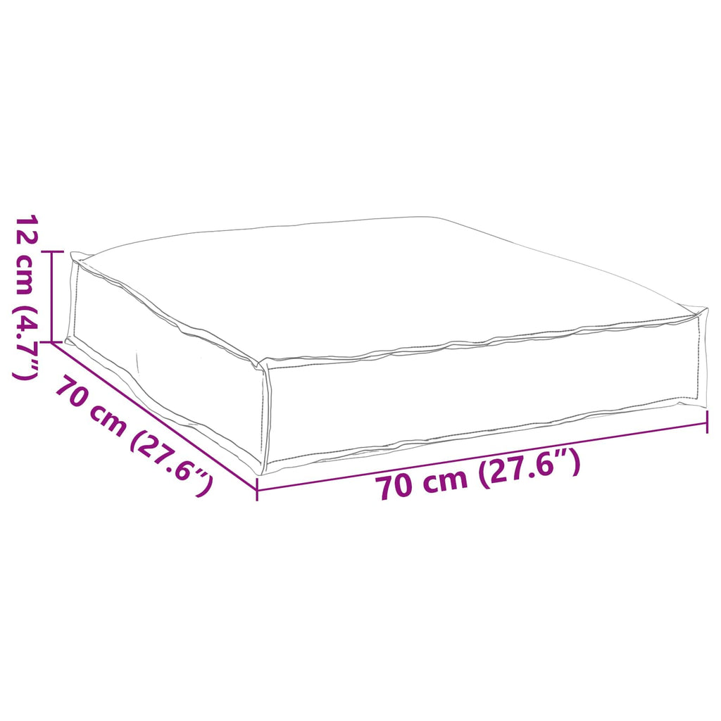 Cojín Antracita 70 x 70 x 12 cm Tela Oxford