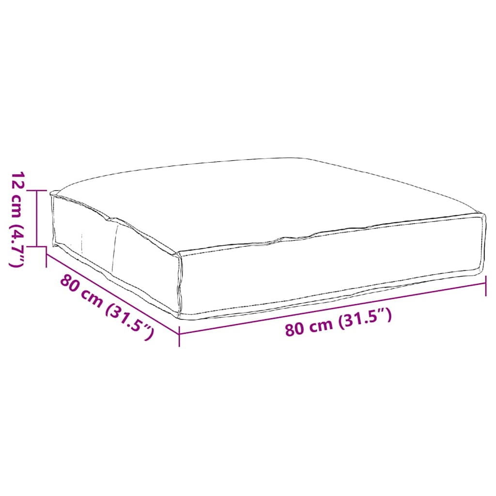 Cojín Antracita 80 x 80 x 12 cm Tela Oxford