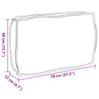 Cojín Antracita 70 x 40 x 12 cm Tela Oxford