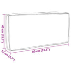 Cojín Antracita 80 x 40 x 12 cm Tela Oxford