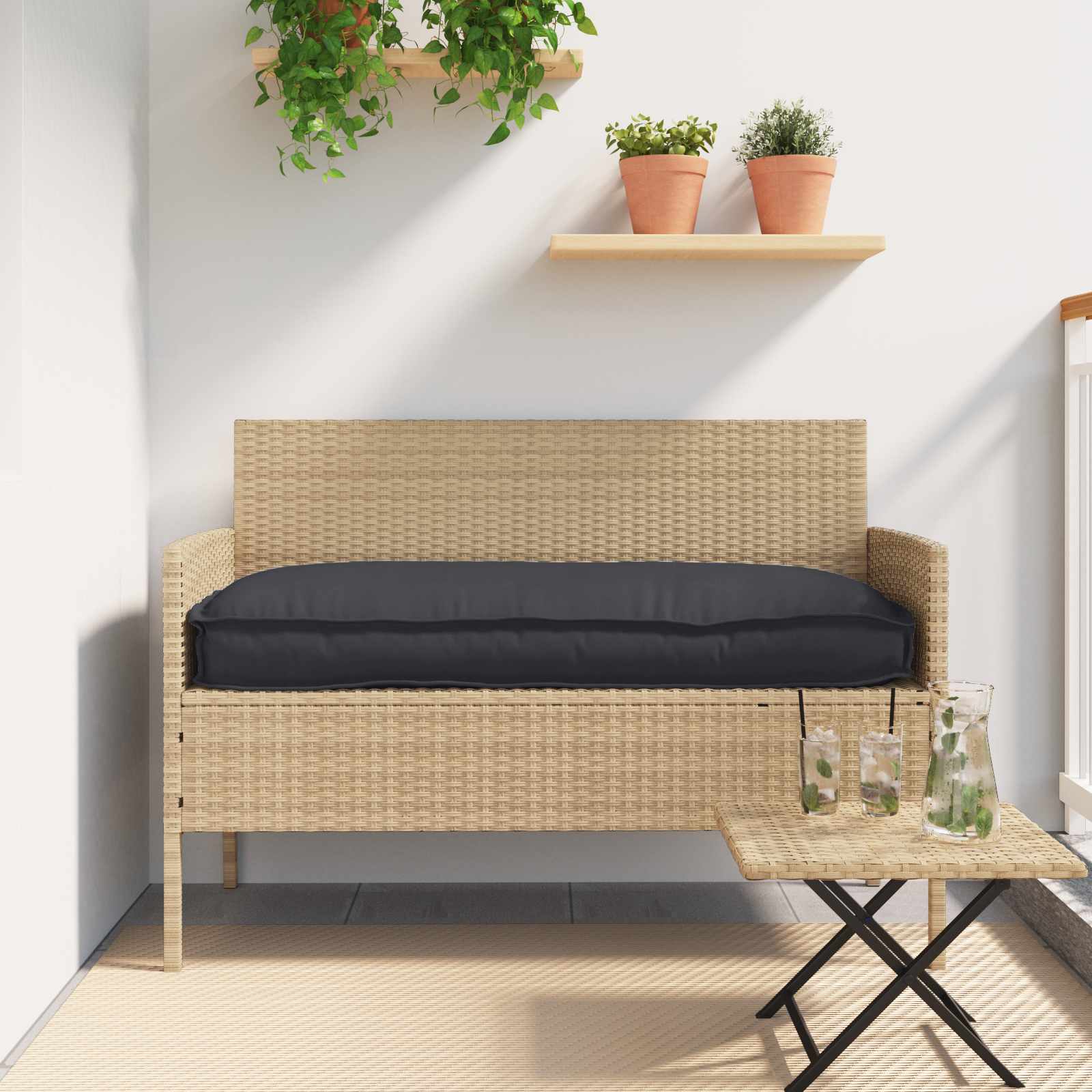 Cojín Antracita 120 x 60 x 12 cm Tela Oxford