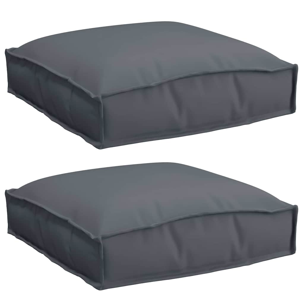Cojín 2 pcs Antracita 40 x 40 x 8 cm Tela Oxford