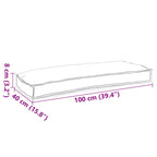 Cojín Antracita 100 x 40 x 8 cm Tela Oxford