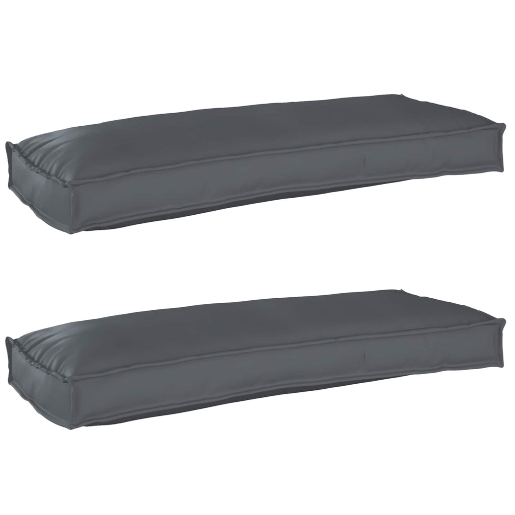 Juego de Cojines para Palets 2 pcs Antracita 100 x 40 x 8 cm