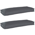 Juego de Cojines para Palets 2 pcs Antracita 100 x 40 x 8 cm