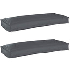 Juego de Cojines para Palets 2 pcs Antracita 100 x 40 x 8 cm