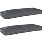 Juego de Cojines para Palets 2 pcs Antracita 100 x 40 x 8 cm