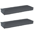 Juego de Cojines para Palets 2 pcs Antracita 120 x 40 x 8 cm