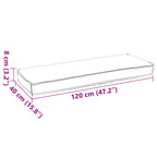 Juego de Cojines para Palets 2 pcs Antracita 120 x 40 x 8 cm