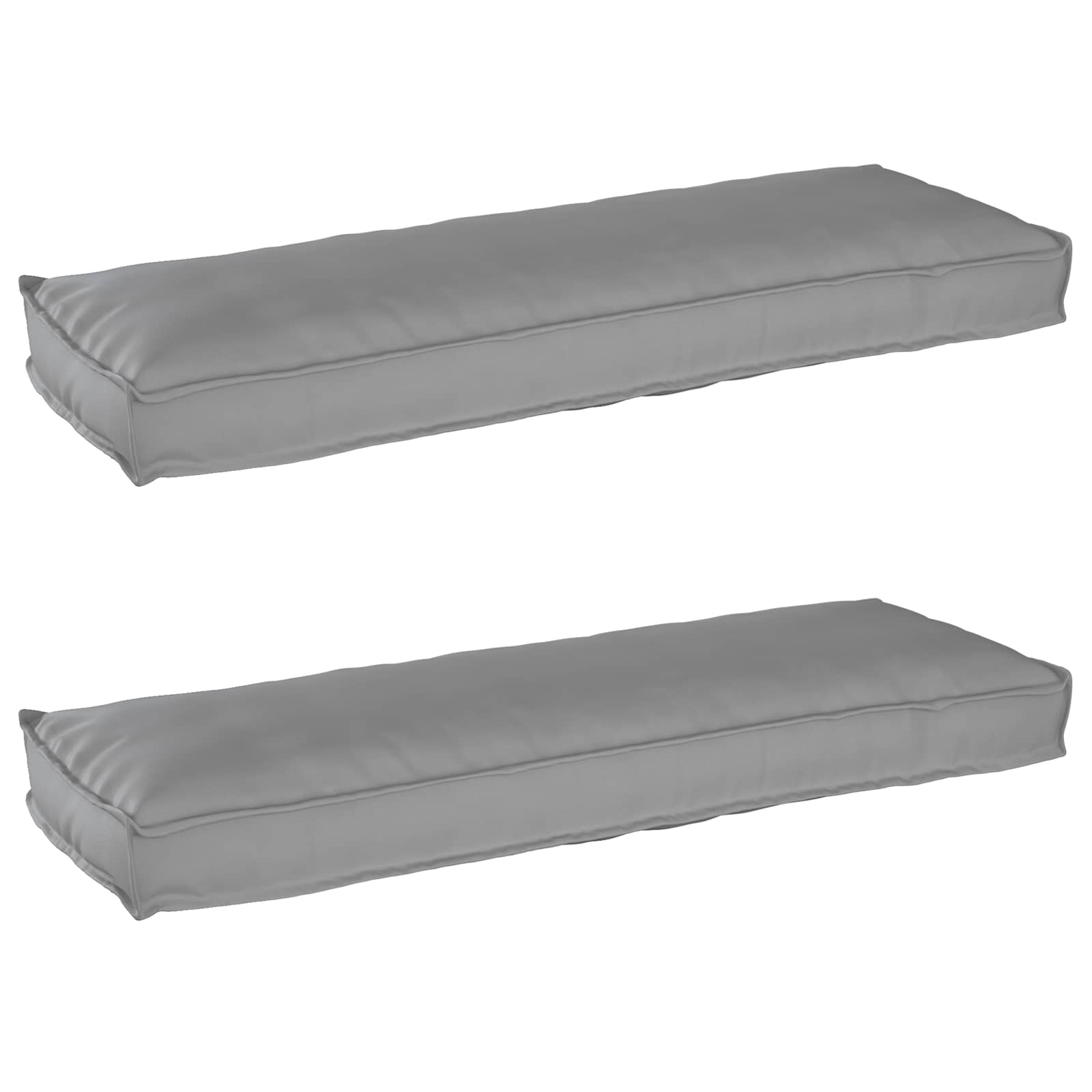 Juego de Cojines para Palets 2 pcs Antracita 120 x 40 x 8 cm