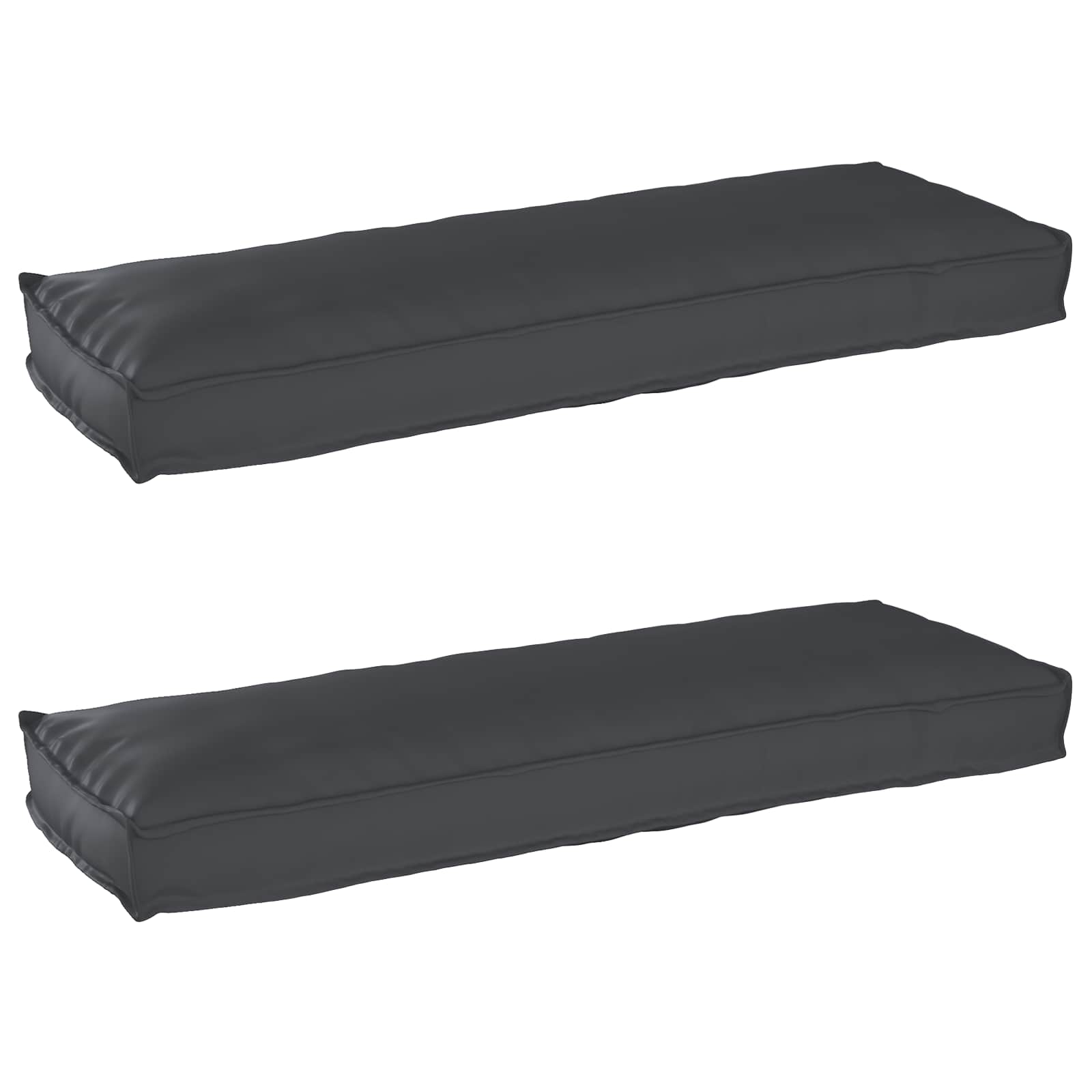 Juego de Cojines para Palets 2 pcs Antracita 120 x 40 x 8 cm