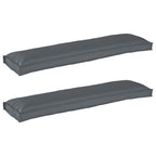 Juego de Cojines para Palets 2 pcs Antracita 150 x 40 x 8 cm