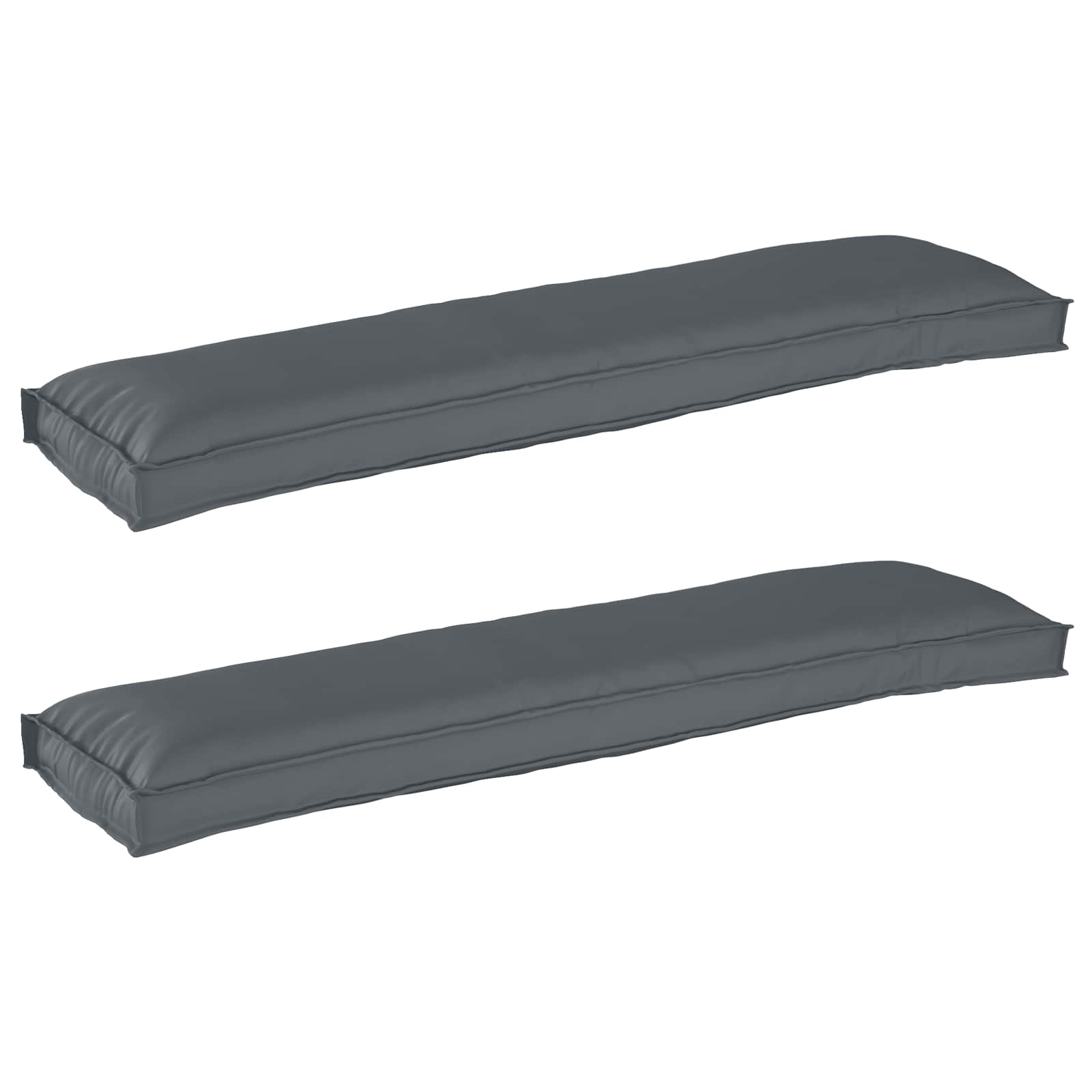 Juego de Cojines para Palets 2 pcs Antracita 150 x 40 x 8 cm