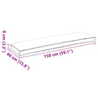 Juego de Cojines para Palets 2 pcs Antracita 150 x 40 x 8 cm