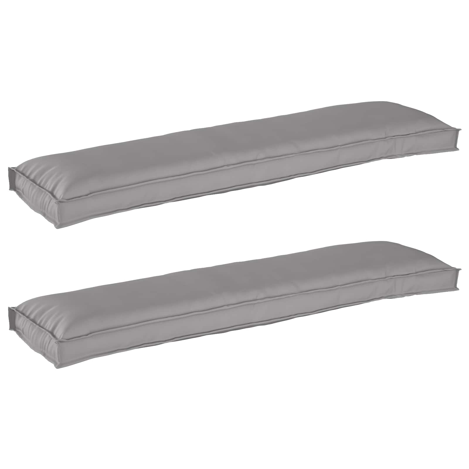 2-Piece Anthracite Pallet Cushion Set 150 x 40 x 8 cm