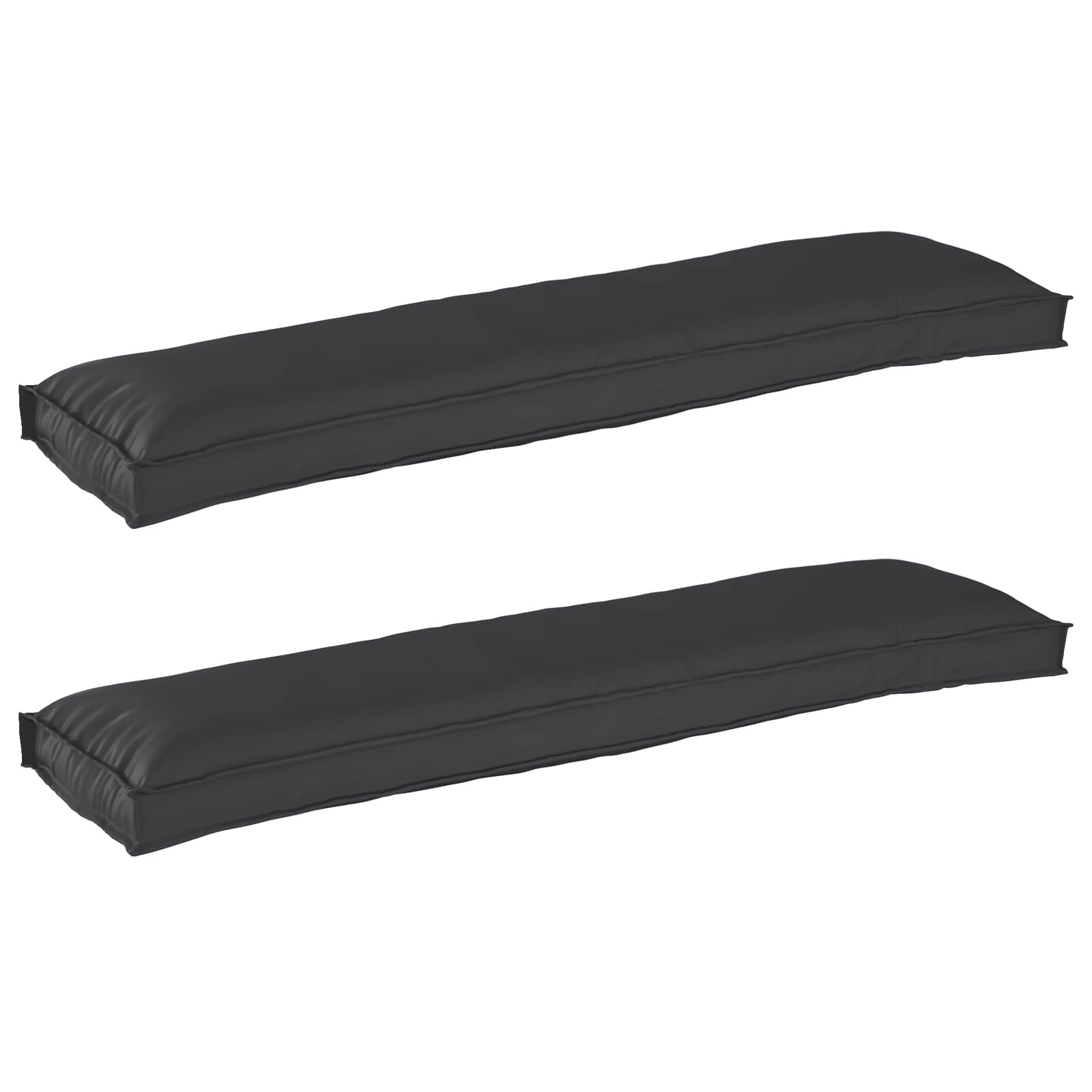2-Piece Anthracite Pallet Cushion Set 150 x 40 x 8 cm