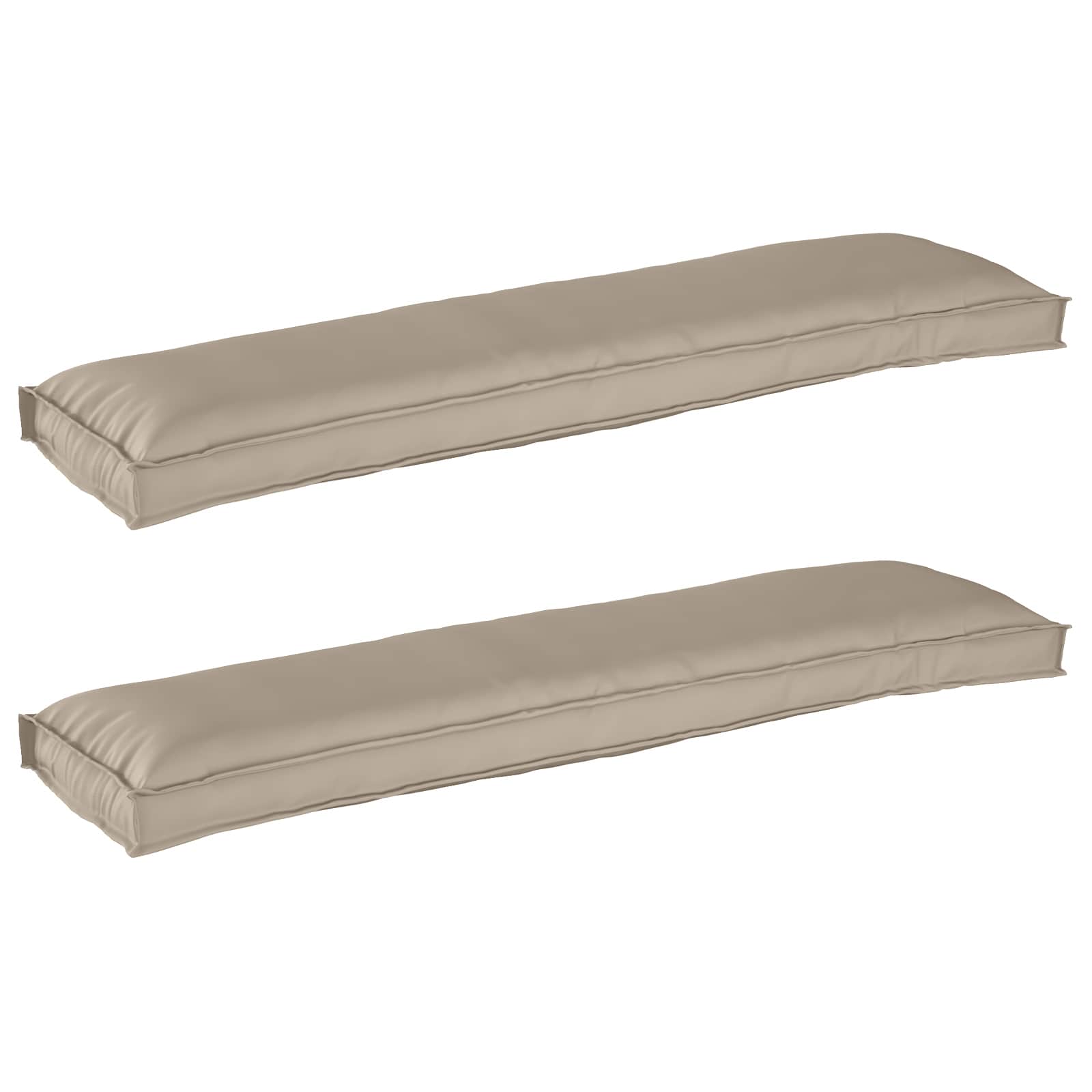 2-Piece Anthracite Pallet Cushion Set 150 x 40 x 8 cm