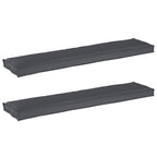 Juego de Cojines para Palets 2 pcs Antracita 180 x 40 x 8 cm