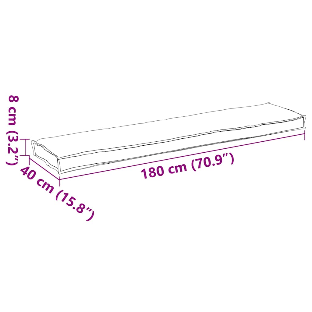Juego de Cojines para Palets 2 pcs Antracita 180 x 40 x 8 cm