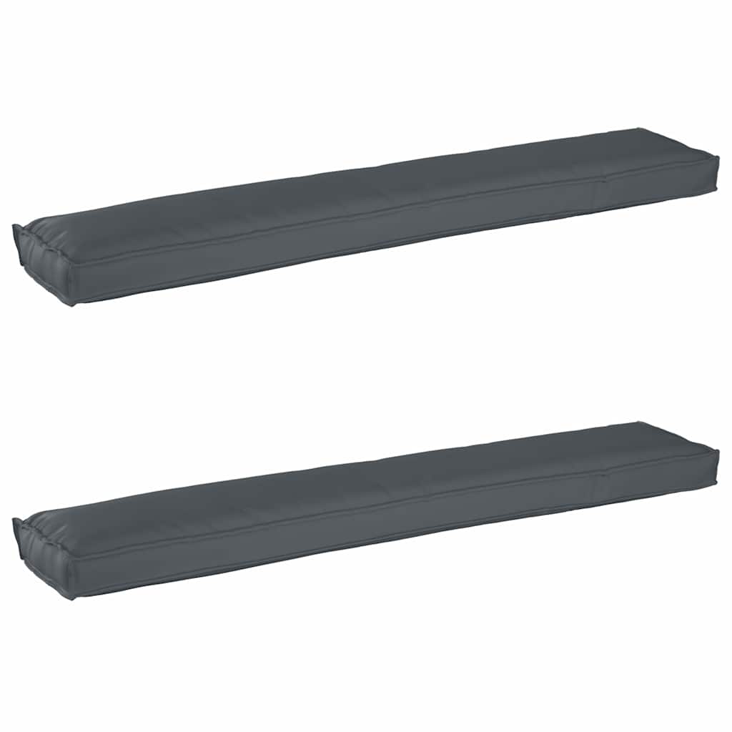 Juego de Cojines para Palets 2 pcs Antracita 200 x 40 x 8 cm