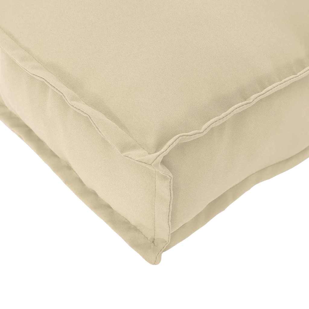 Juego de Cojines para Palets 2 pcs Beige Tela Oxford