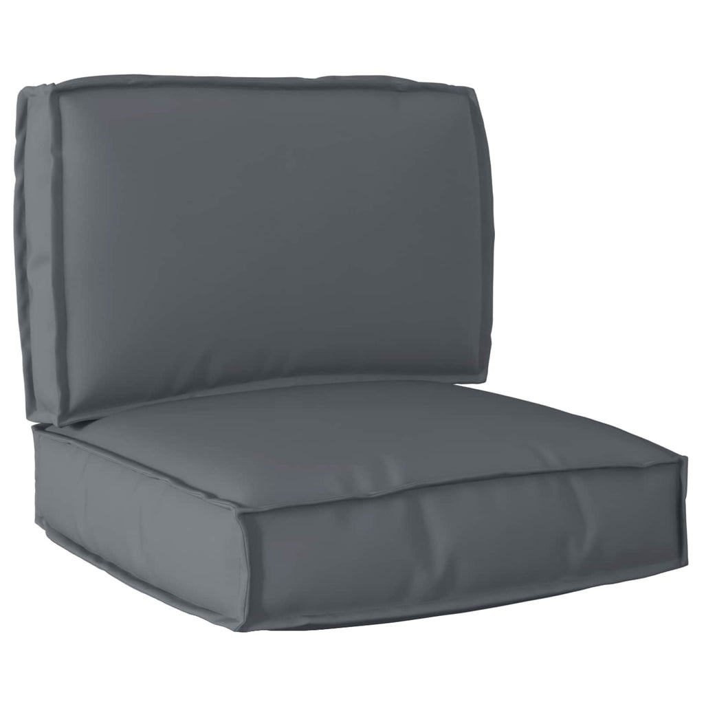 Juego de Cojines para Palets 2 pcs Antracita Tela Oxford