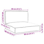 Juego de Cojines para Palets 2 pcs Antracita Tela Oxford