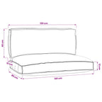 Juego de Cojines para Palets 2 pcs Antracita Tela Oxford