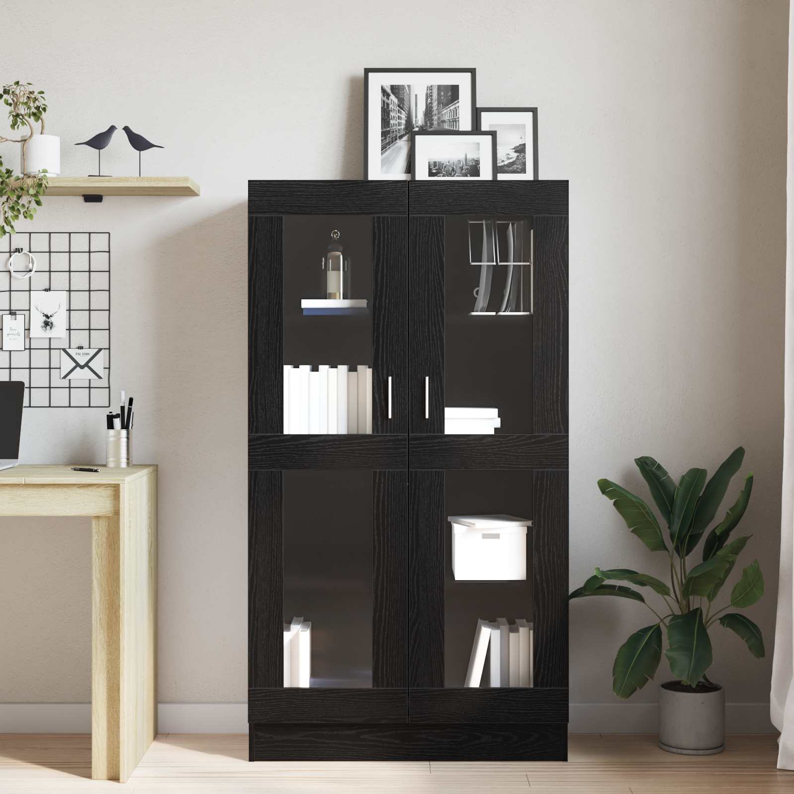 Librería Roble Negro 82,5 x 30,5 x 150 cm Madera de ingeniería