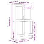 Librería Roble Negro 82,5 x 30,5 x 150 cm Madera de ingeniería