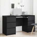 Escritorio Roble Negro 140 x 50 x 76 cm Madera de ingeniería